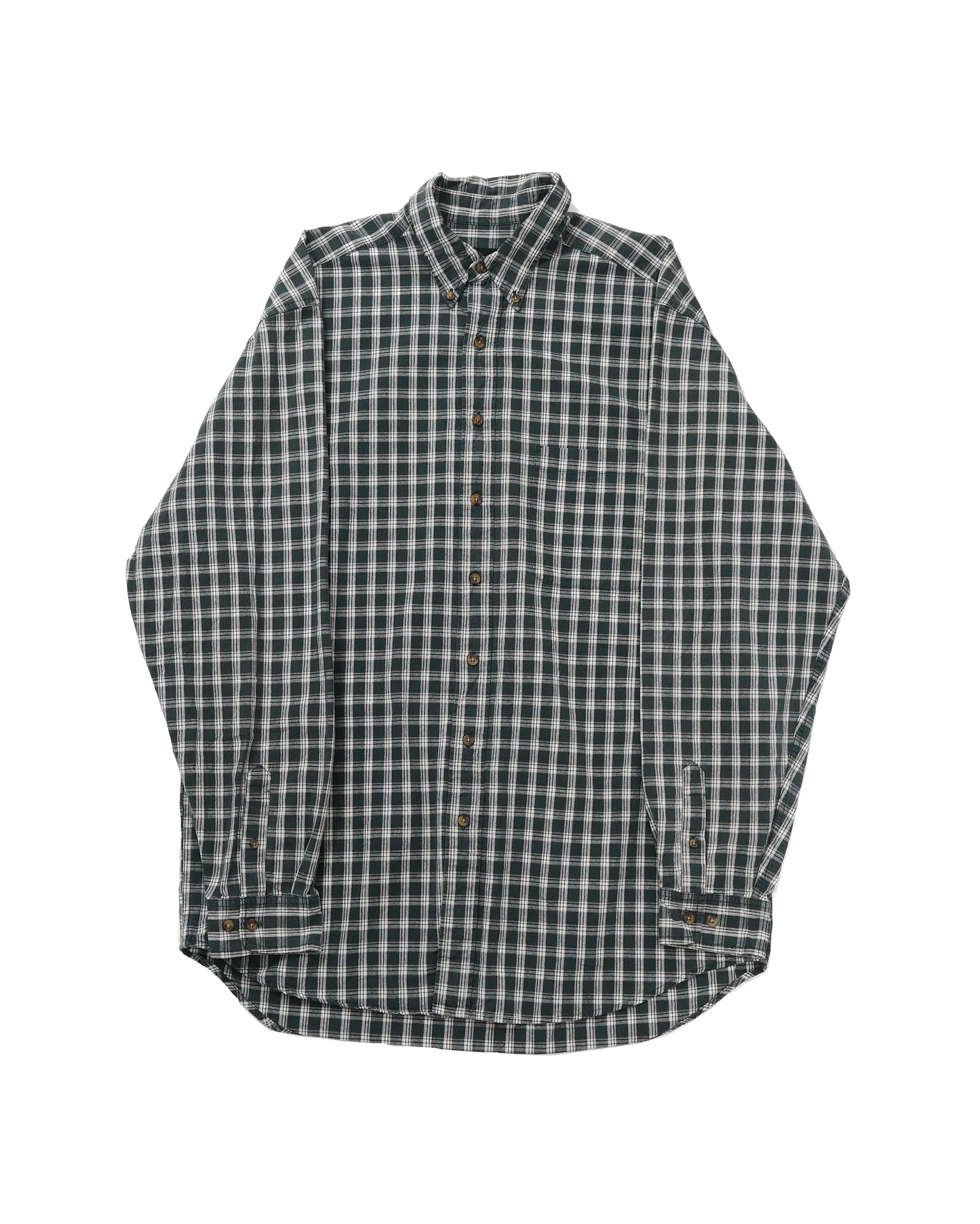 EDDIE BAUER / 90's~ Check B.D Shirt -L-