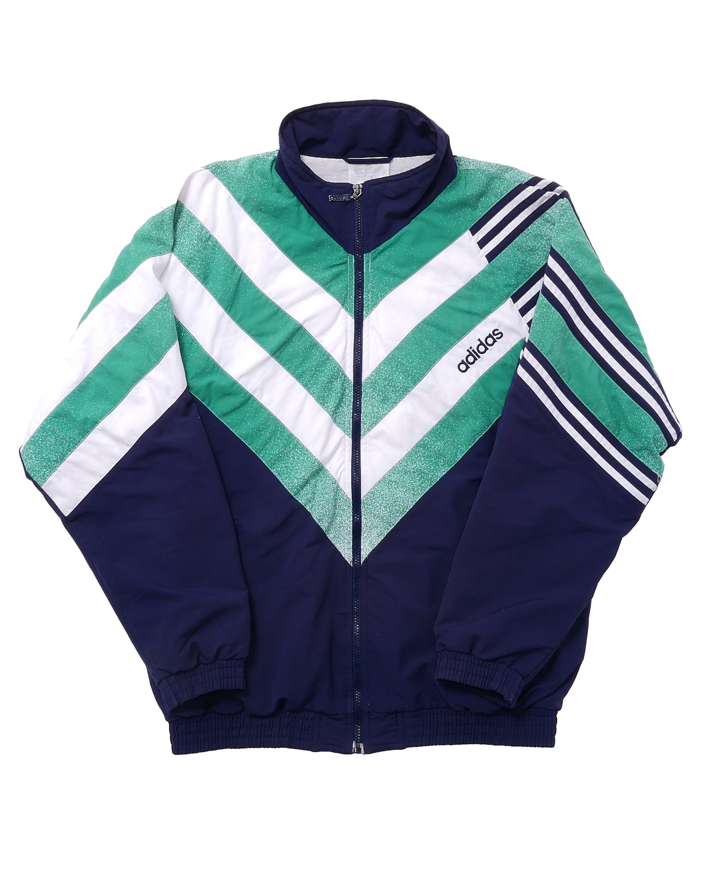 ADIDAS / 80's~90's Stripe Poly Jacket -XL-