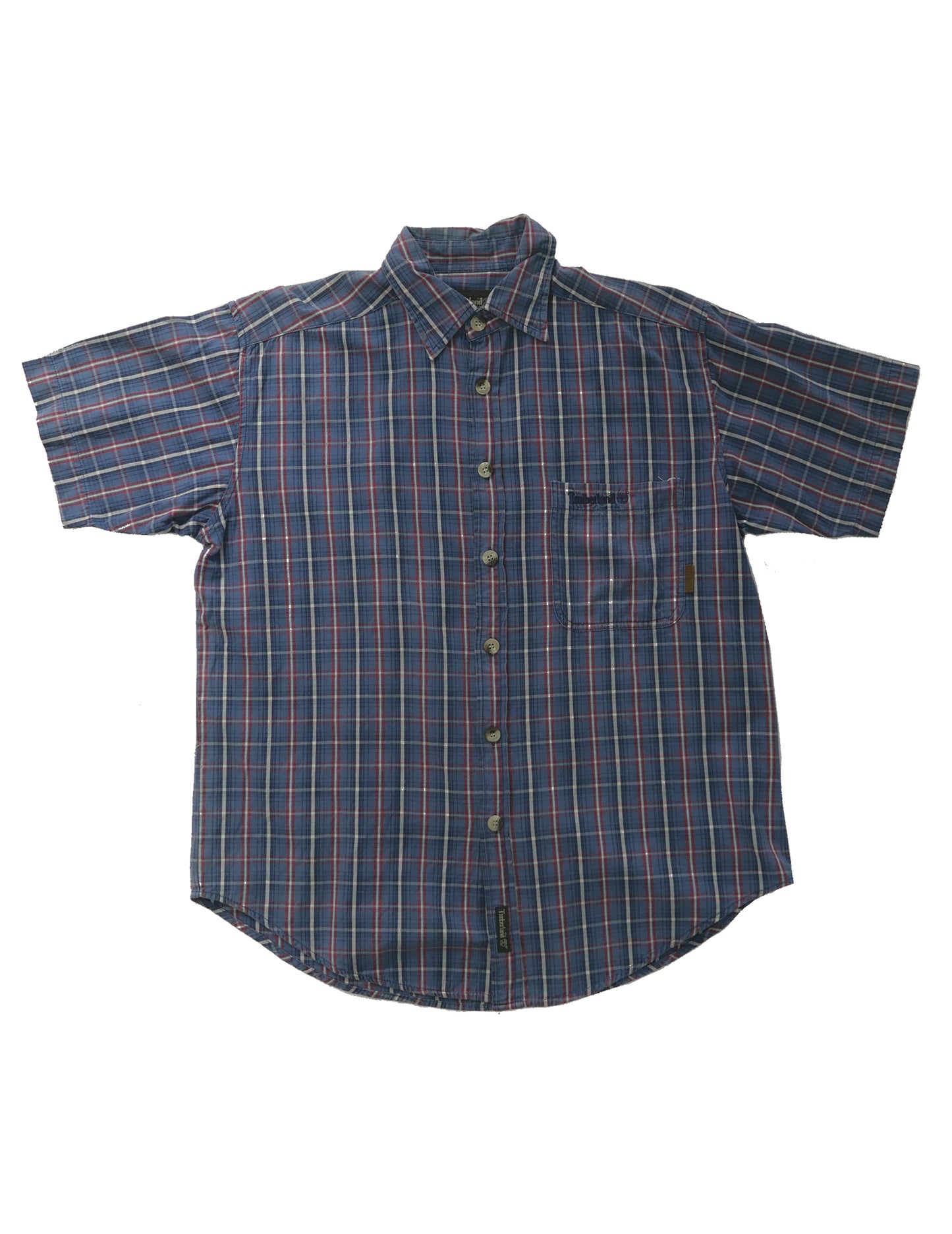 90s Timberland Plaid S/S Shirt -L-