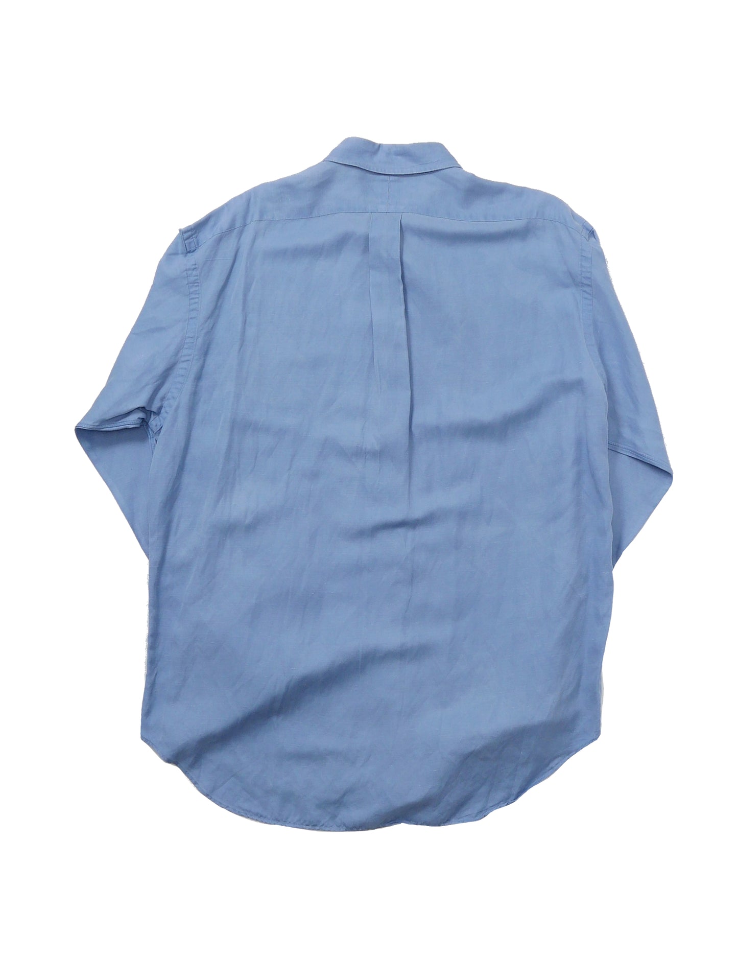 RALPHLAUREN / 90's Silk Linen L/S Shirt "BLAKE" -L-