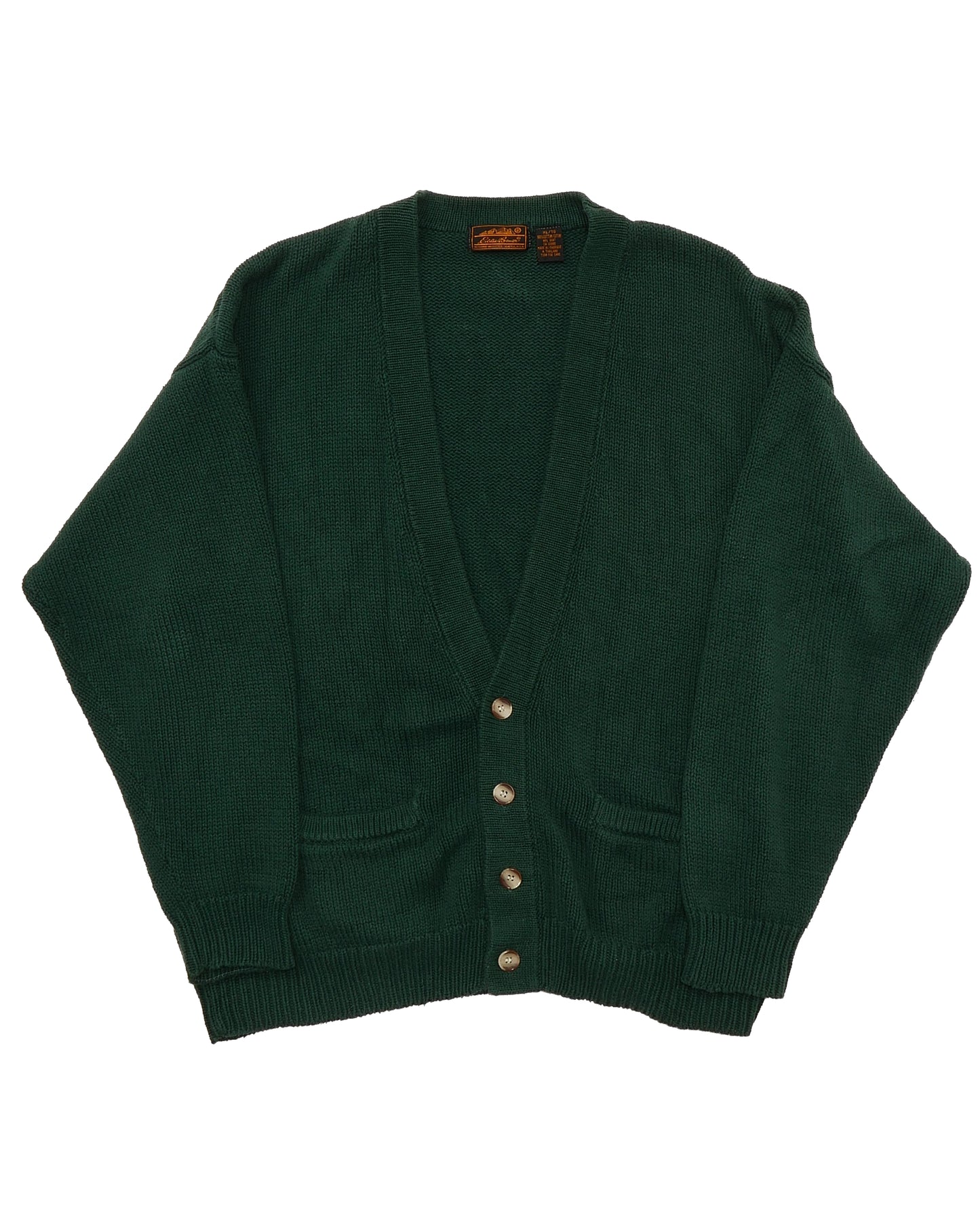 EDDIE BAUER / 80's Cotton Cardigan -XL-