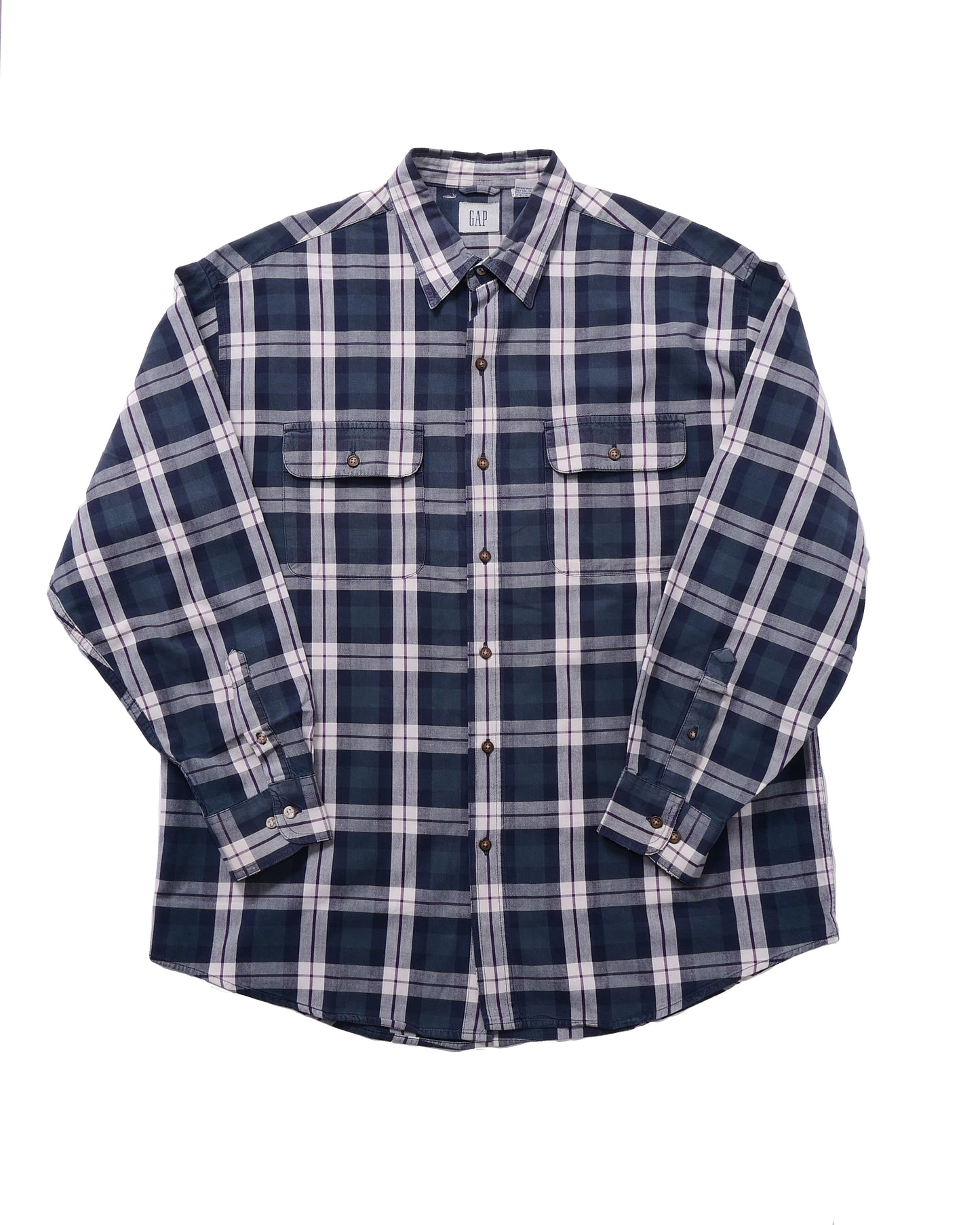 GAP / 90's~00's Plaid L/S SHIRT -L-