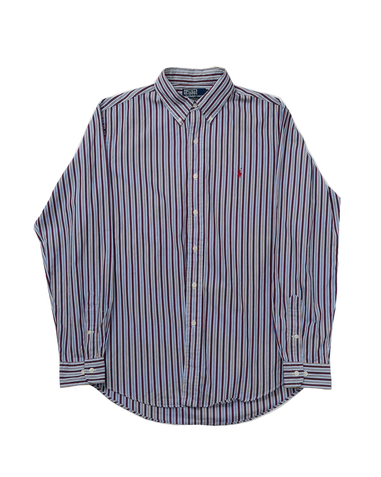 RALPHLAUREN / 90's~ Stripe L/S Shirt -L-