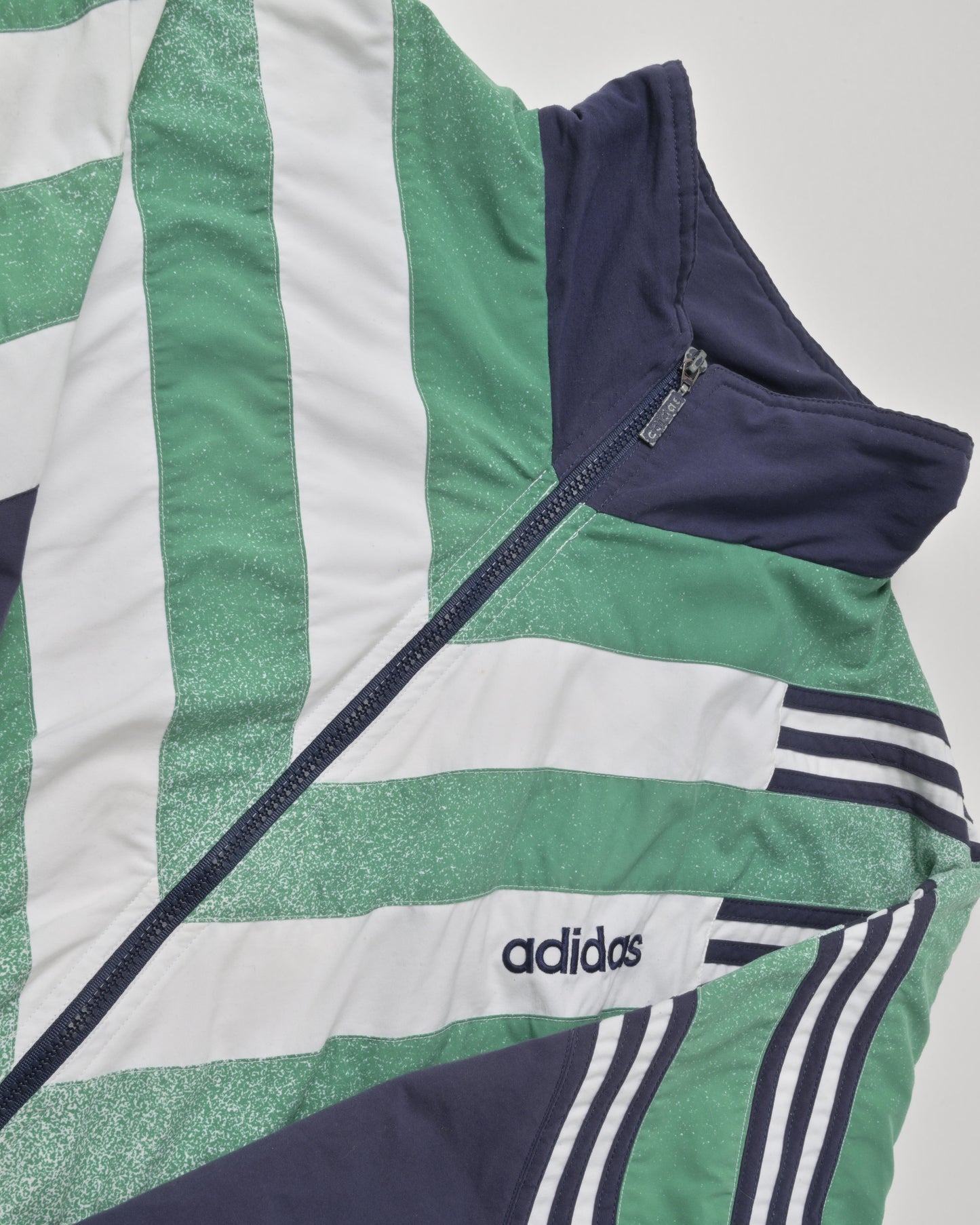 ADIDAS / 80's~90's Stripe Poly Jacket -XL-