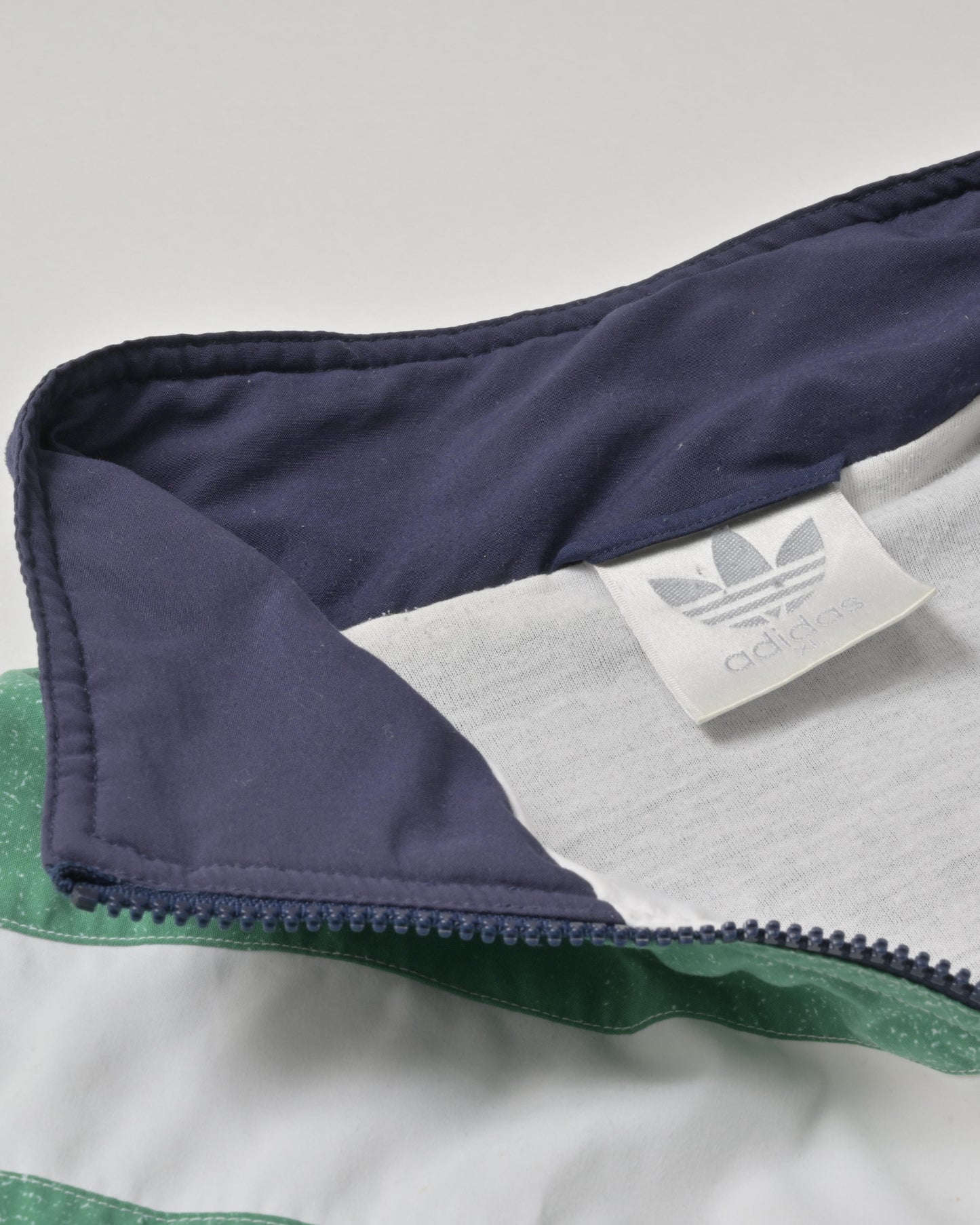 ADIDAS / 80's~90's Stripe Poly Jacket -XL-