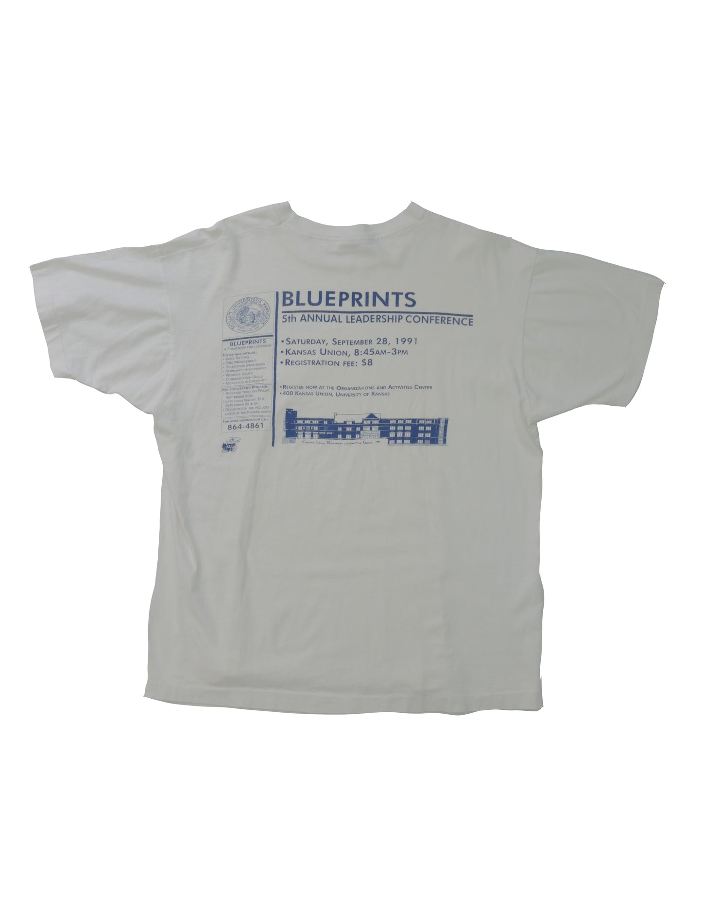 90's~ BLUE PRINTS Tee "Made in USA" -XL-