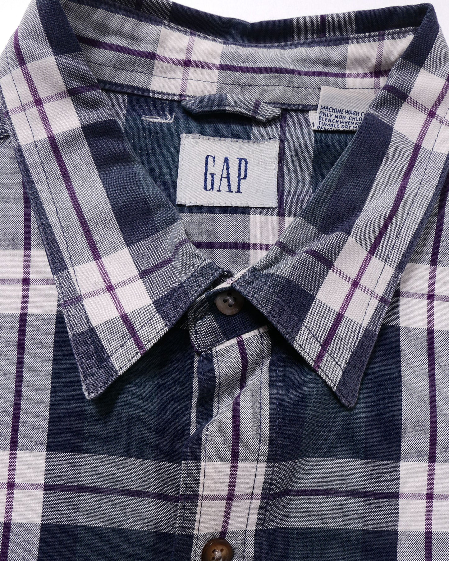 GAP / 90's~00's Plaid L/S SHIRT -L-