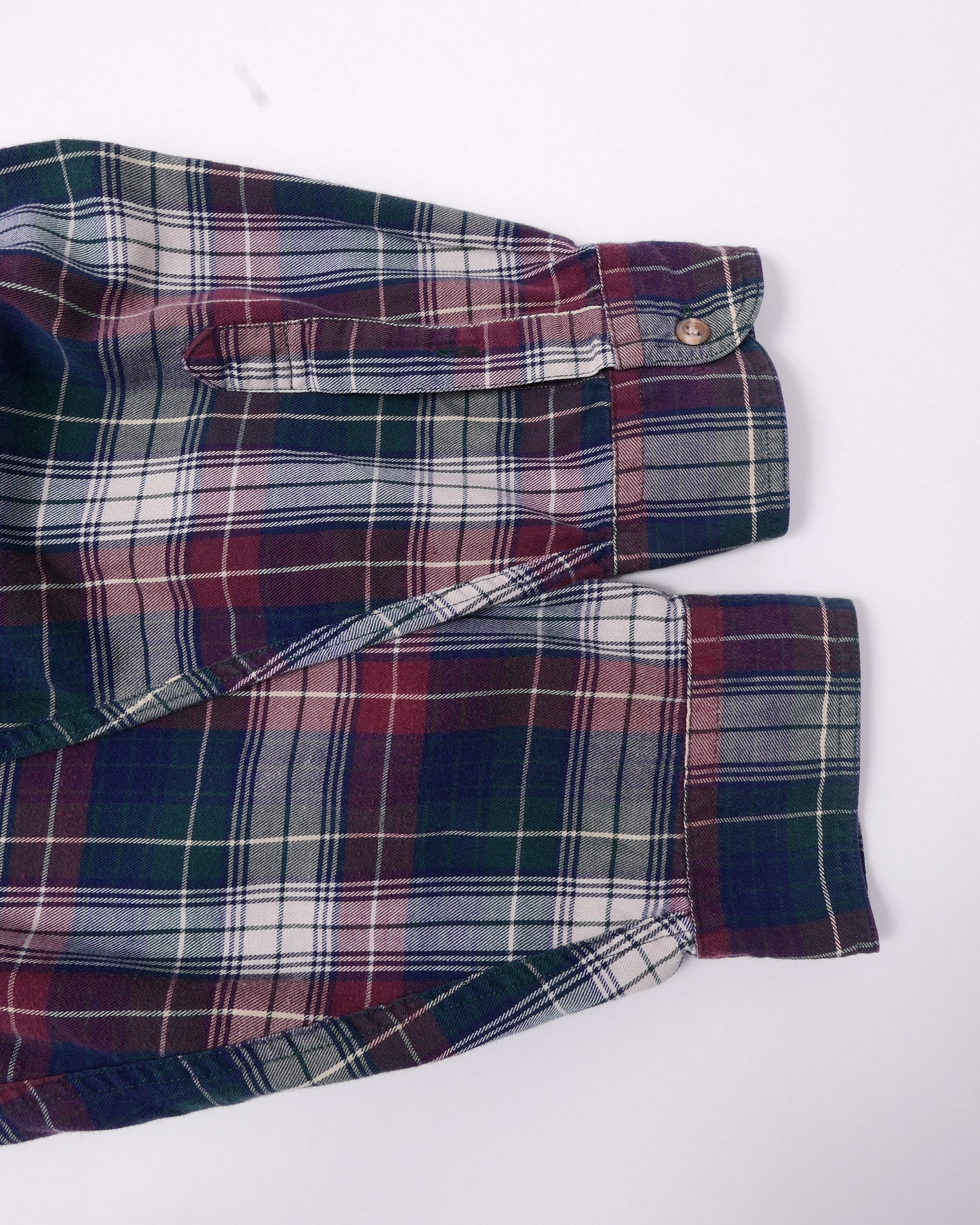 EDDIE BAUER / 80's Plaid B.D Shirt -XL-