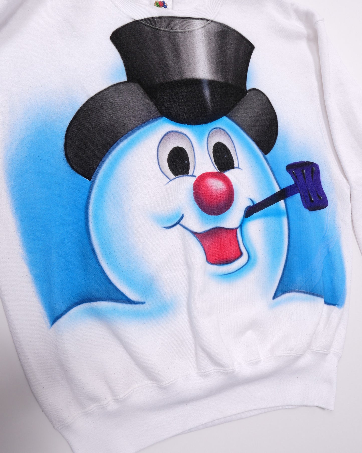 90's Airbrush Snowman Sweatshirt "Made in USA" -L-
