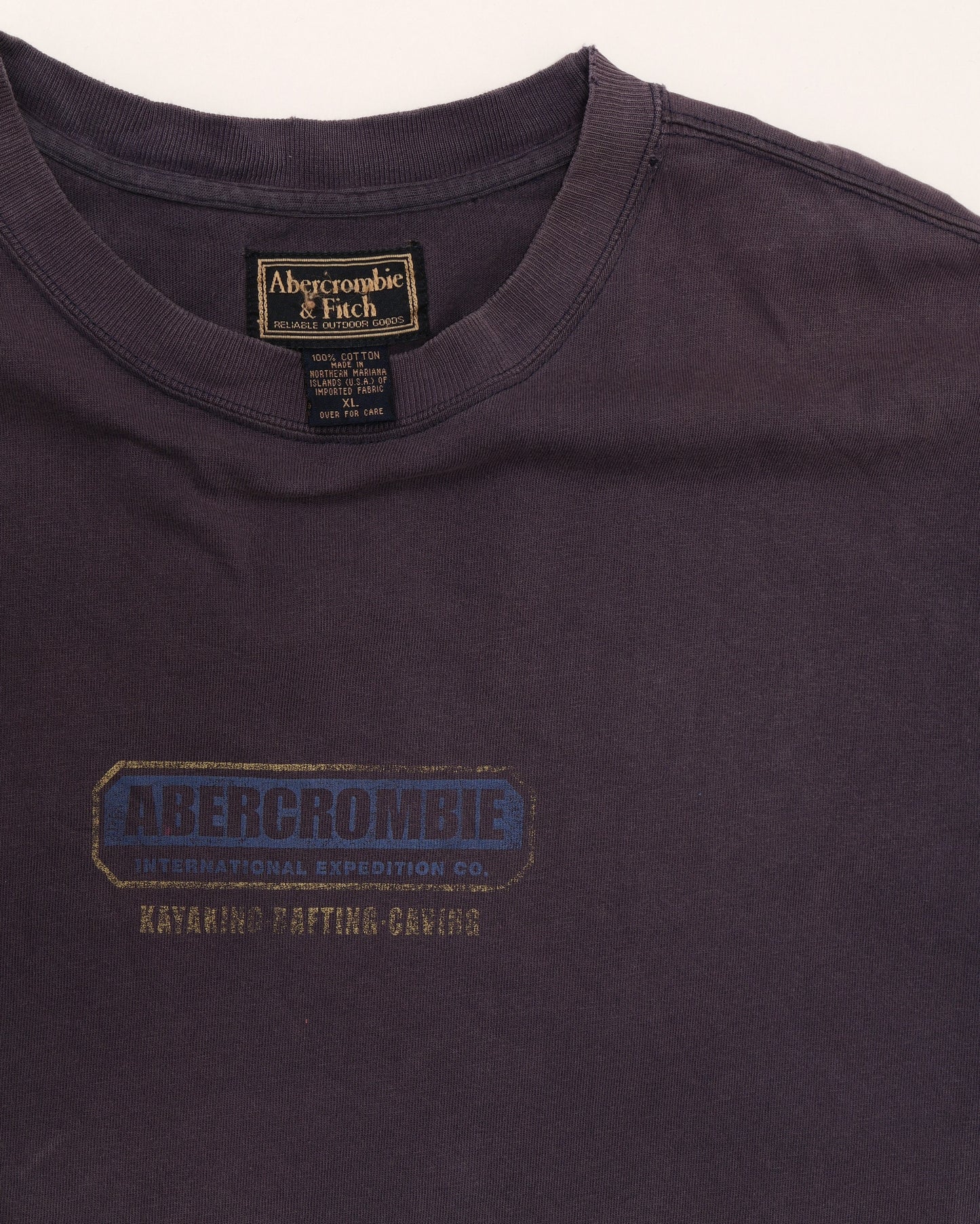 ABERCROMBIE & FITCH / 90's Kayaking Tee "Made in USA" -XL-