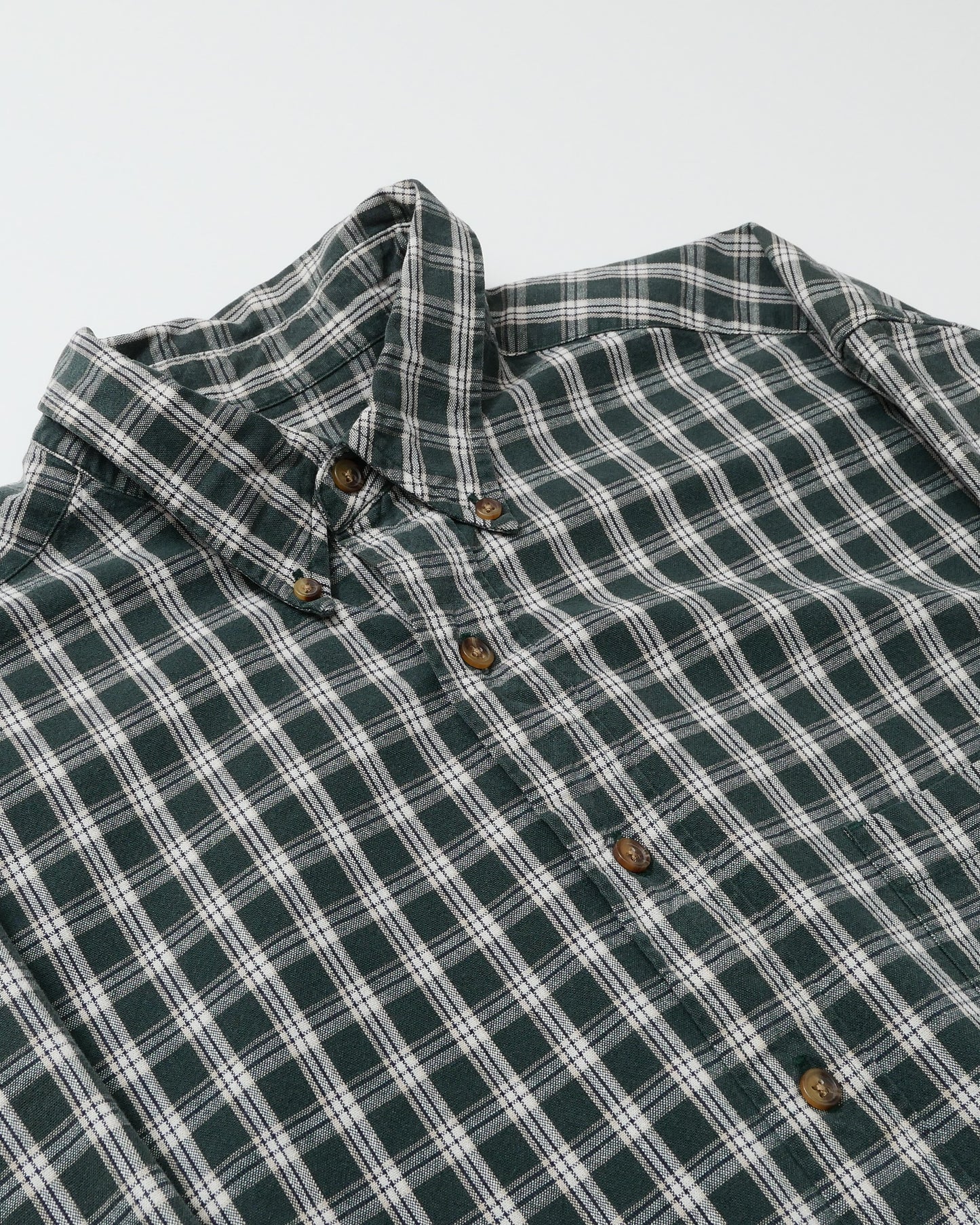EDDIE BAUER / 90's~ Check B.D Shirt -L-