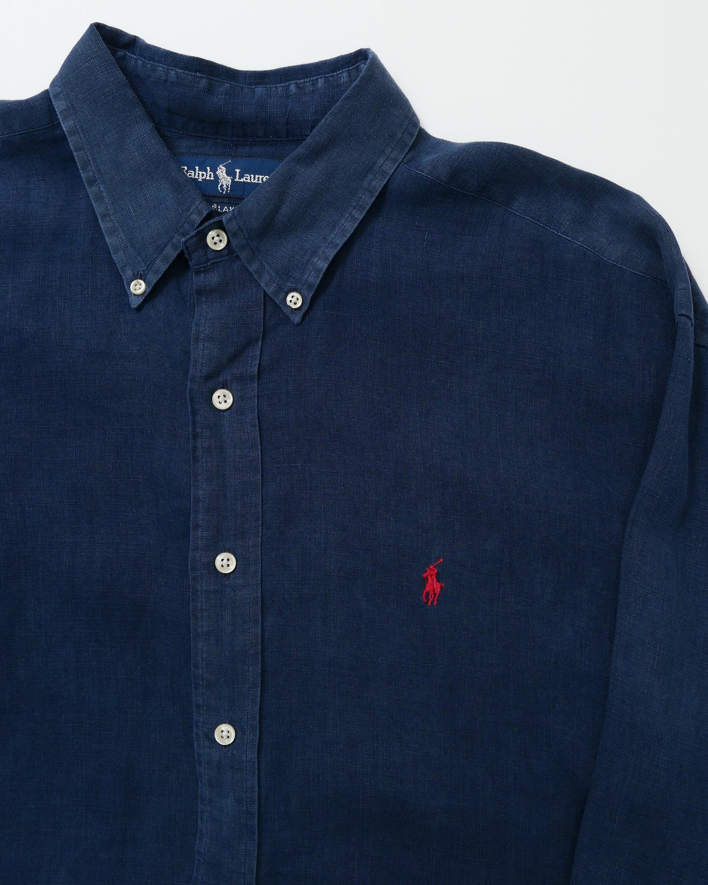 RALPHLAUREN / 90's Linen L/S Shirt "BLAKE"