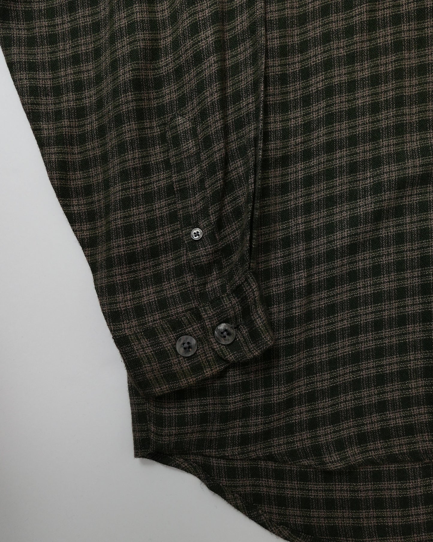 LE COLLEZIONI STRUCTURE / 90’s~00’s Rayon Plaid L/S Shirt -XL-