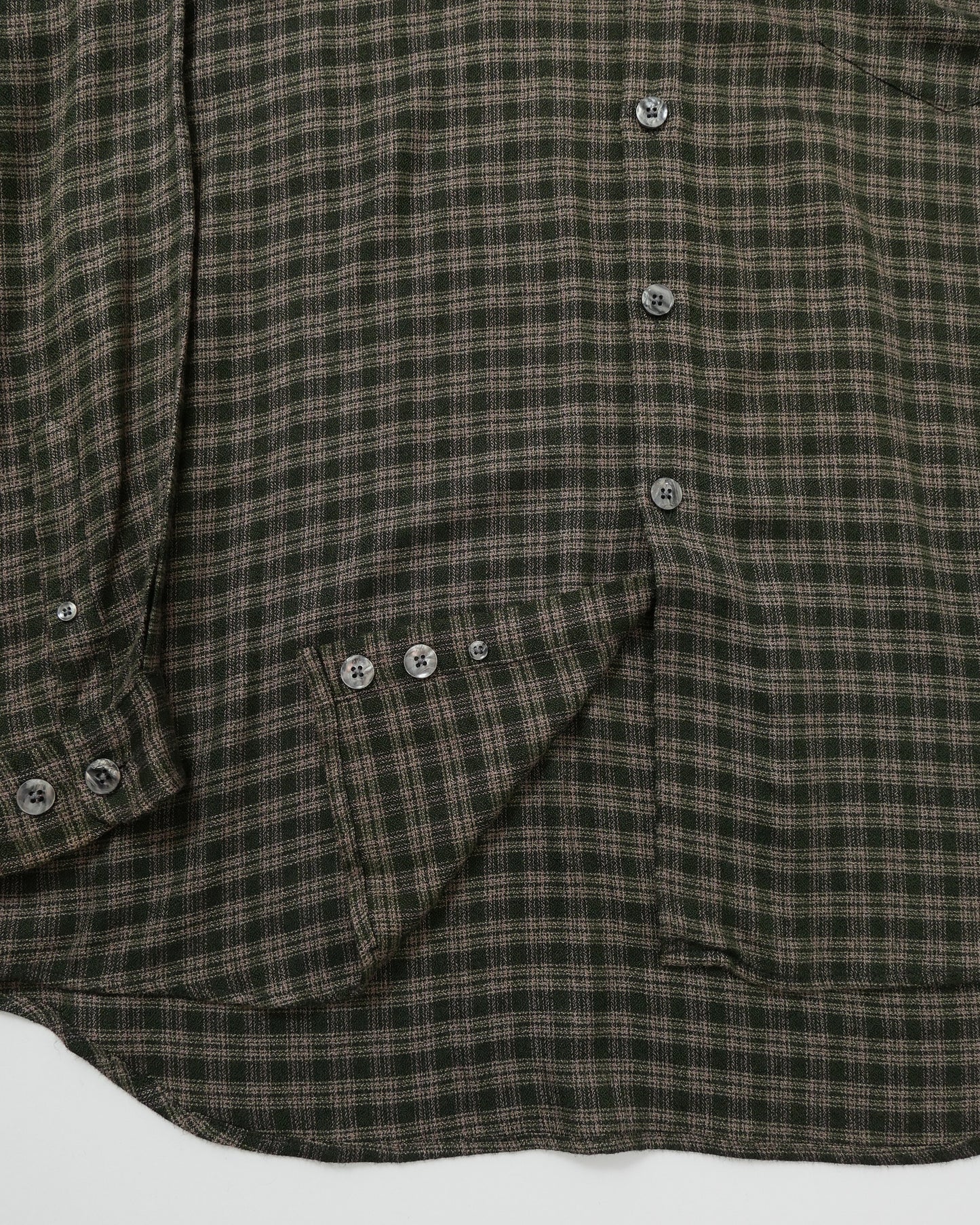 LE COLLEZIONI STRUCTURE / 90’s~00’s Rayon Plaid L/S Shirt -XL-