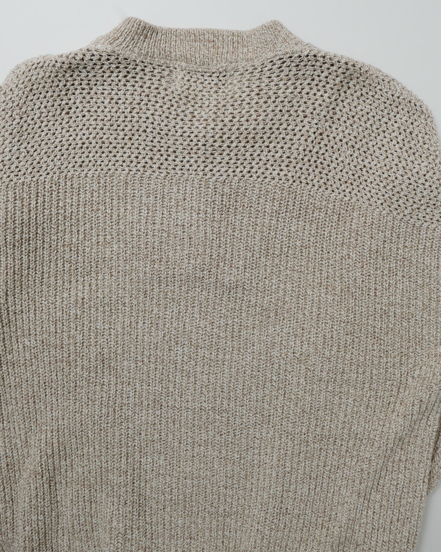 EDDIE BAUER / 90's Henry Neck Cotton Knit "Made in USA" -M-