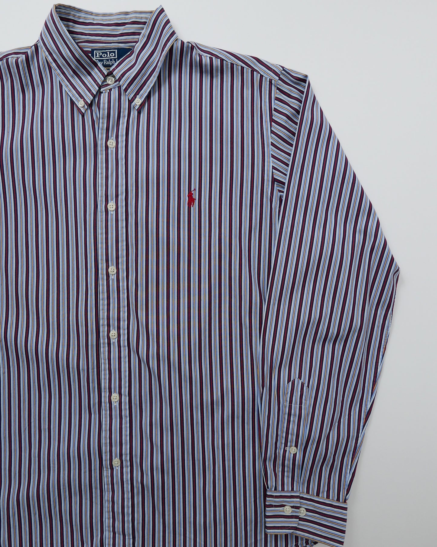 RALPHLAUREN / 90's~ Stripe L/S Shirt -L-