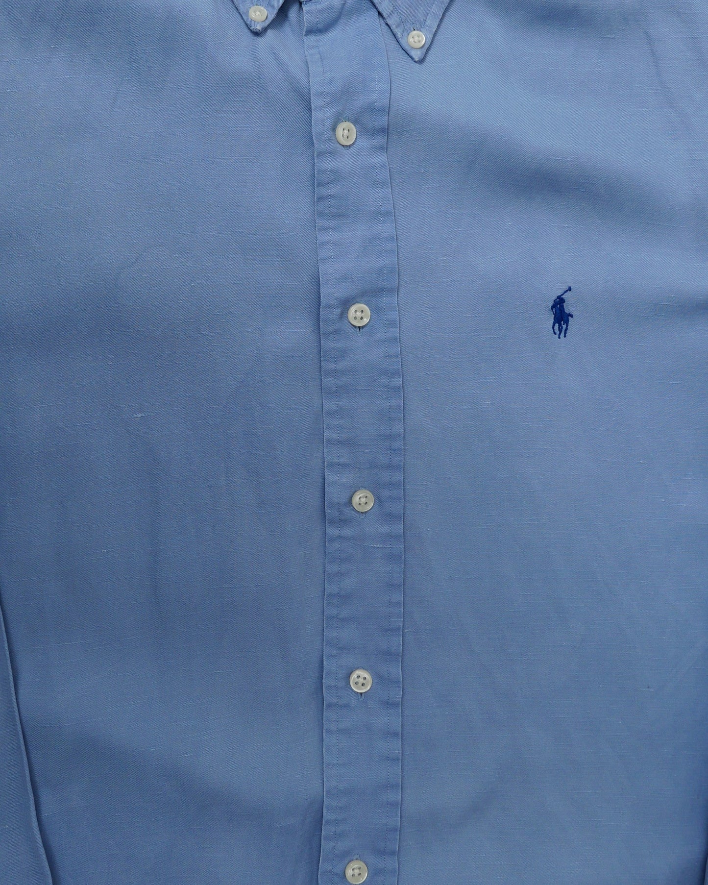 RALPHLAUREN / 90's Silk Linen L/S Shirt "BLAKE" -L-