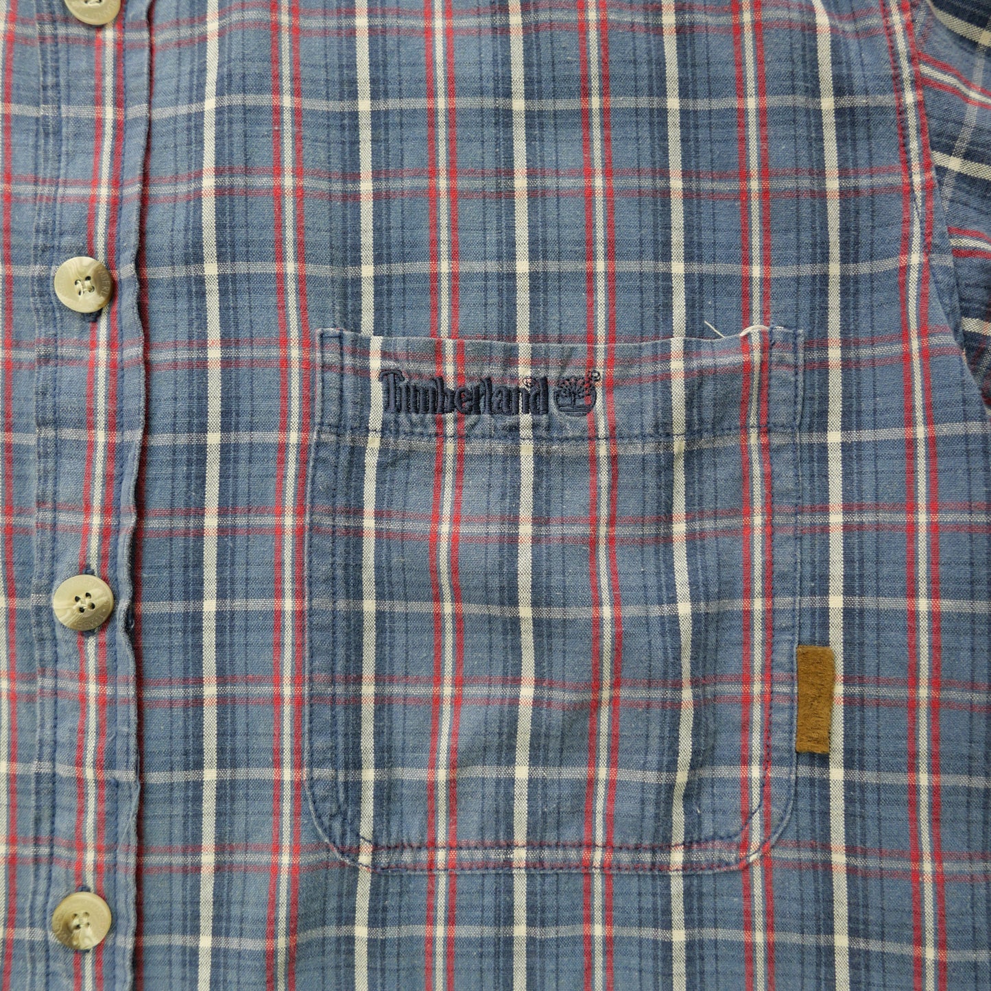 90s Timberland Plaid S/S Shirt -L-
