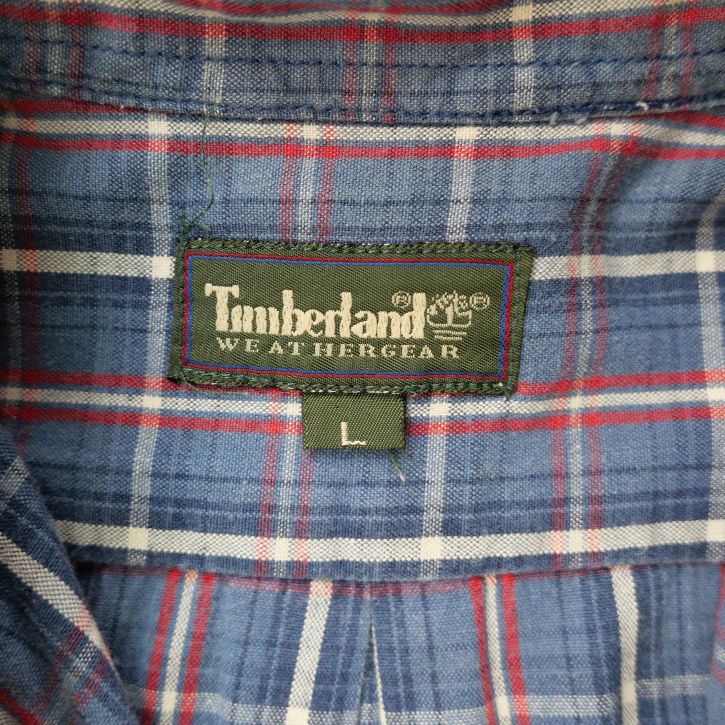 90s Timberland Plaid S/S Shirt -L-