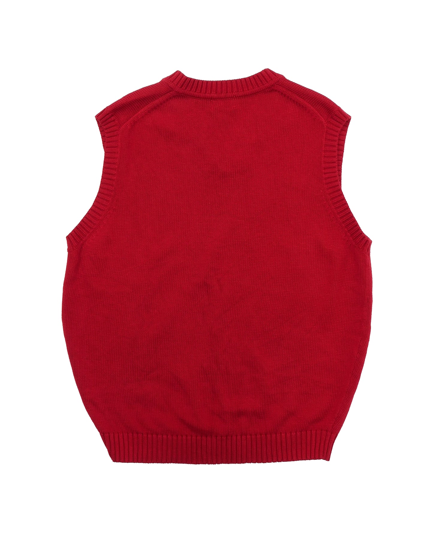 L.L.BEAN / 00's V-Neck Cotton Knit Vest -L-