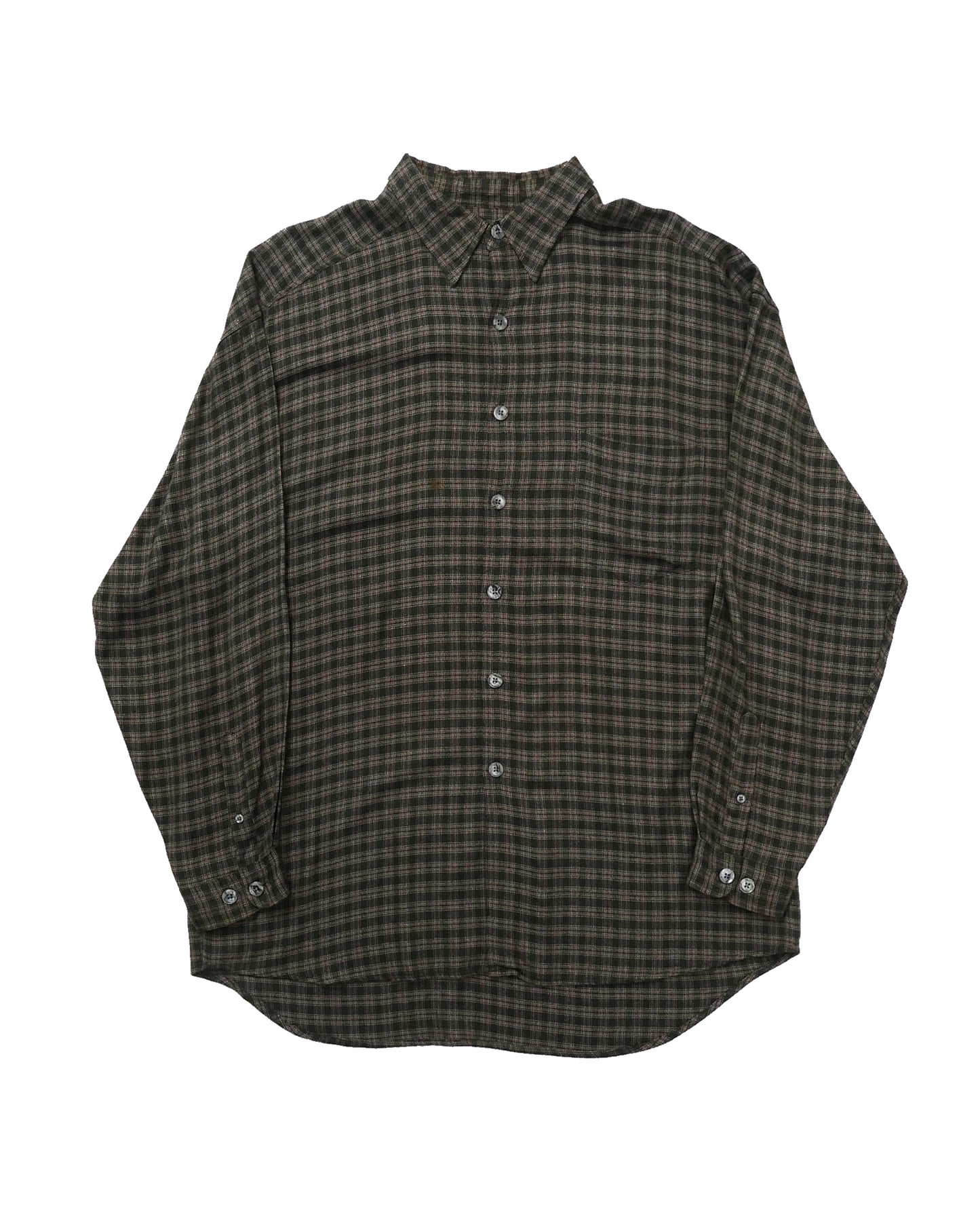 LE COLLEZIONI STRUCTURE / 90’s~00’s Rayon Plaid L/S Shirt -XL-