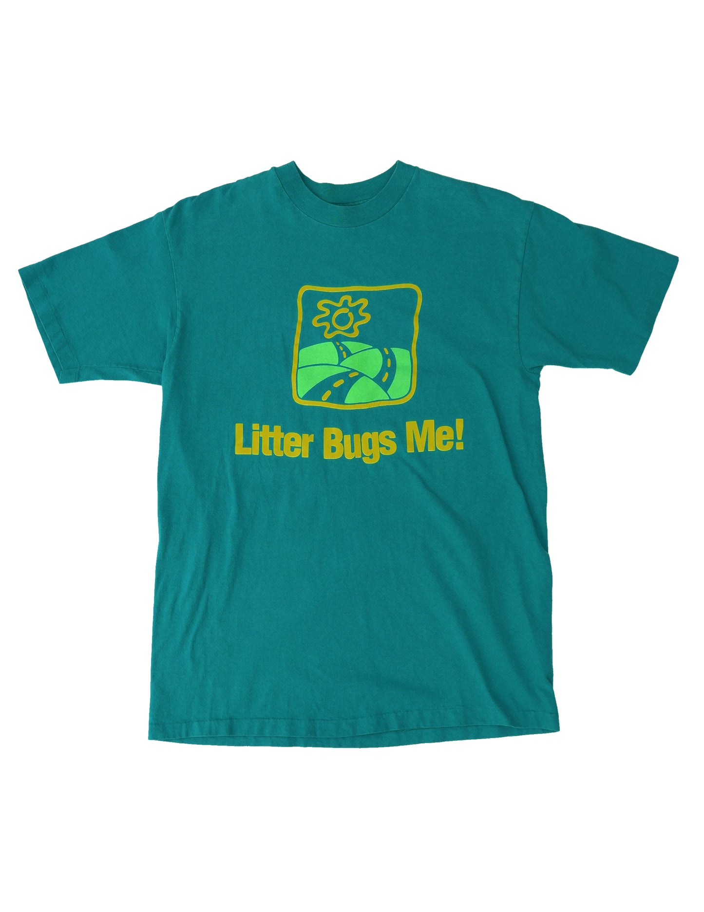 90s~ Litter Bugs Me! Tee "MadeinUSA" -L-