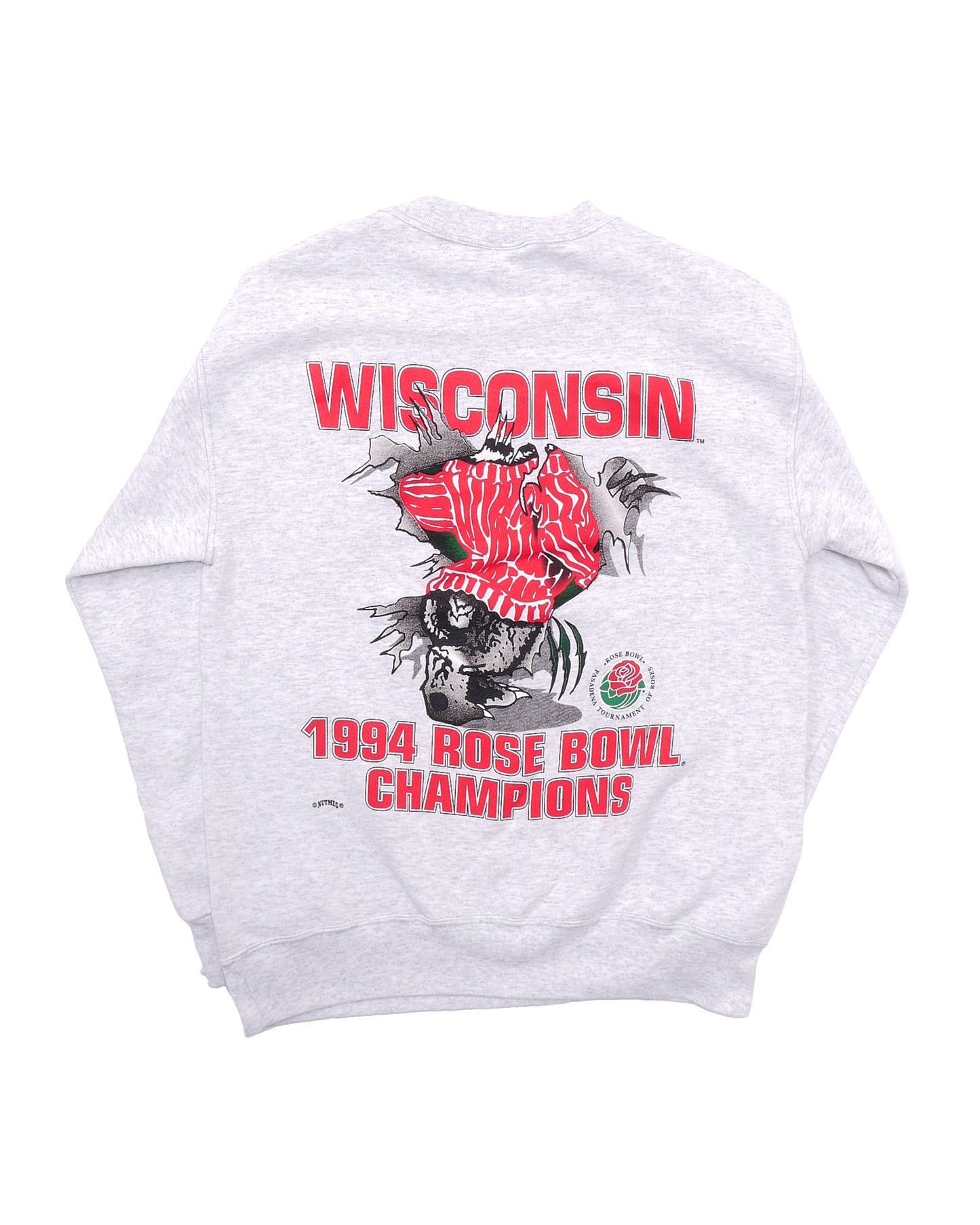 NUTMEG / 90's WISCONSIN Bucky Badger Sweatshirt "Made in USA" -M-