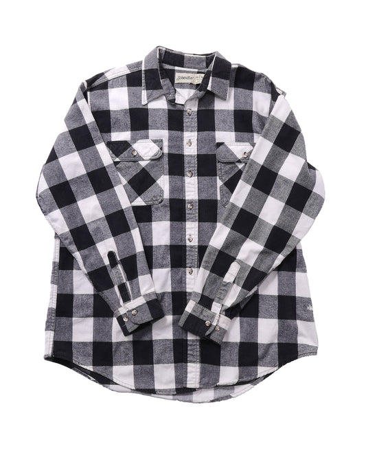 ST JOHNS' BAY / 90's Block Check Heavy Flannel Shirt -XXL-