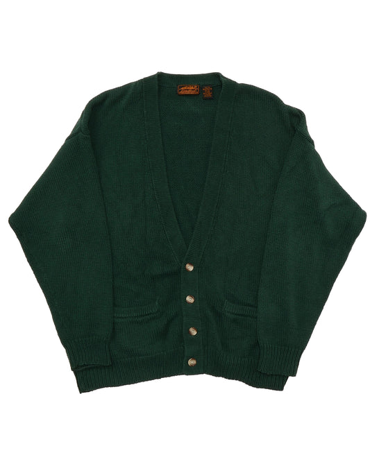 EDDIE BAUER / 80's Cotton Cardigan -XL-