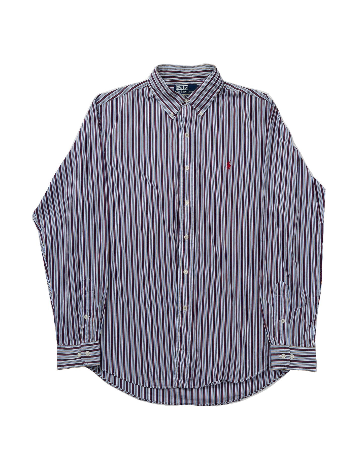 RALPHLAUREN / 90's～ Stripe L/S Shirt -L-