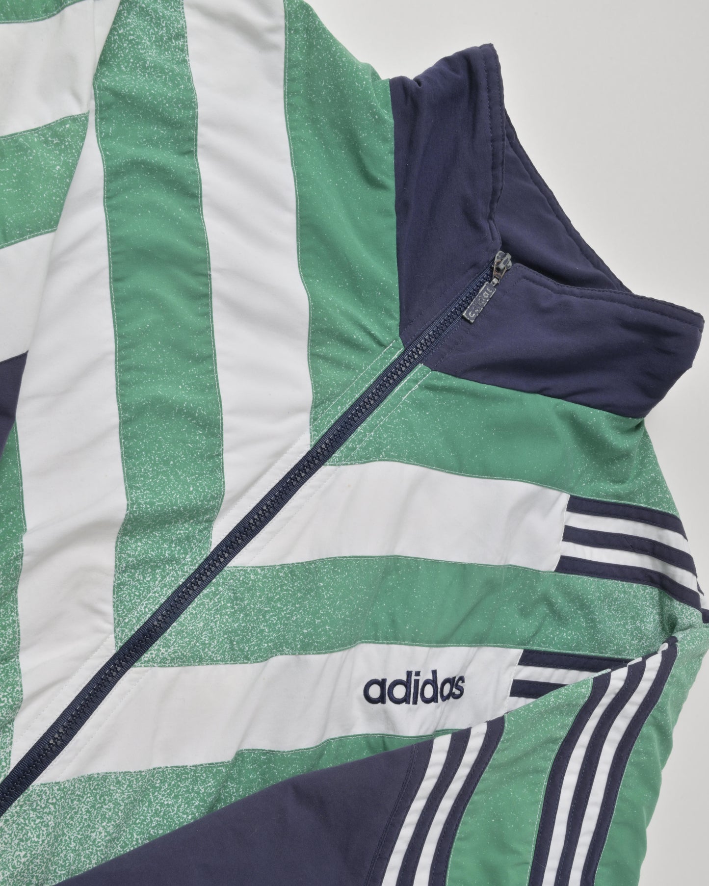 ADIDAS / 80's～90's Stripe Poly Jacket -XL-