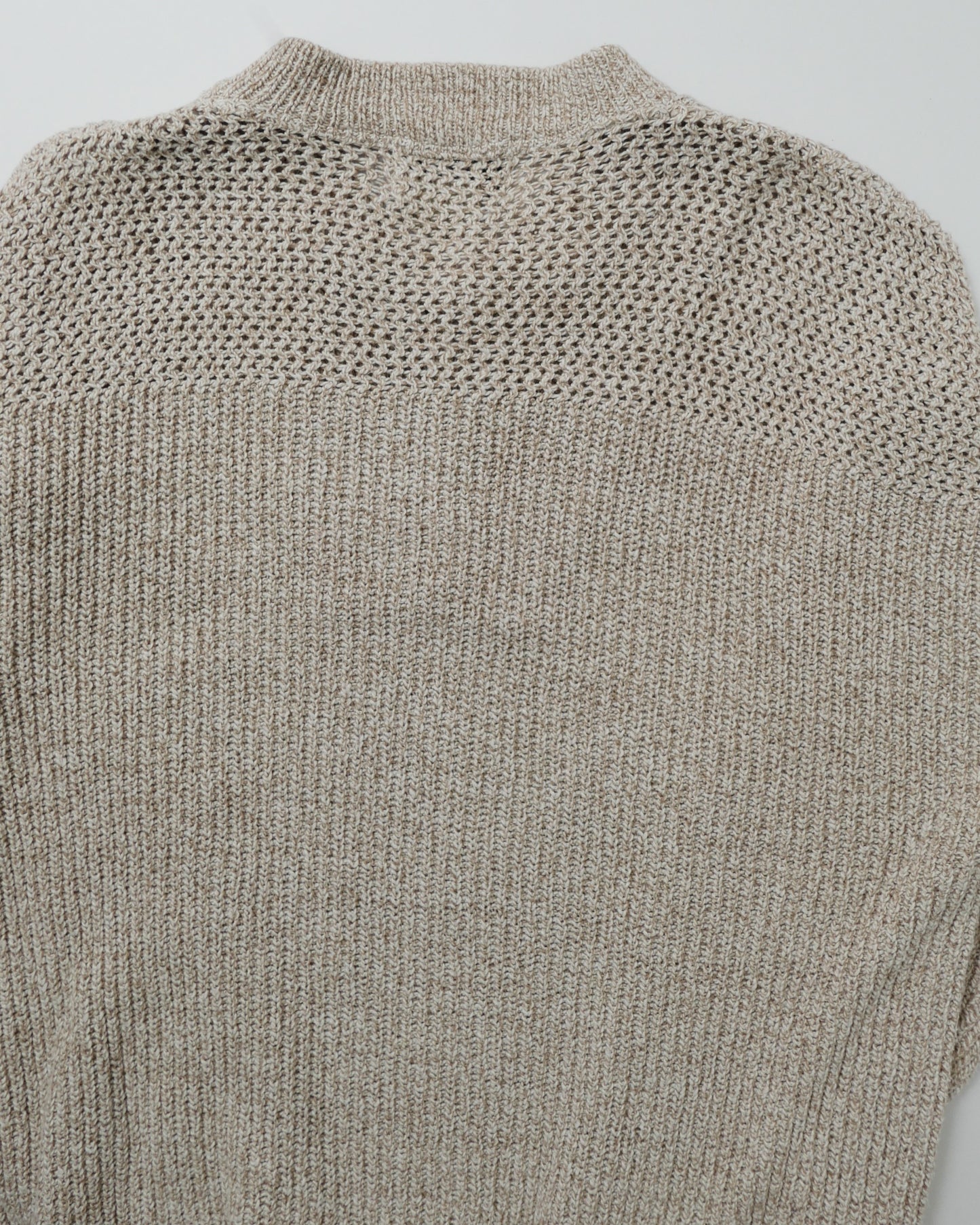 EDDIE BAUER / 90's Henry Neck Cotton Knit "Made in USA" -M-