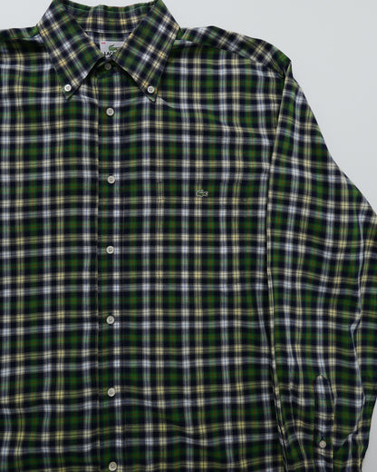 LACOSTE / 90's Check B.D Shirt "Made in FRANCE" -44-