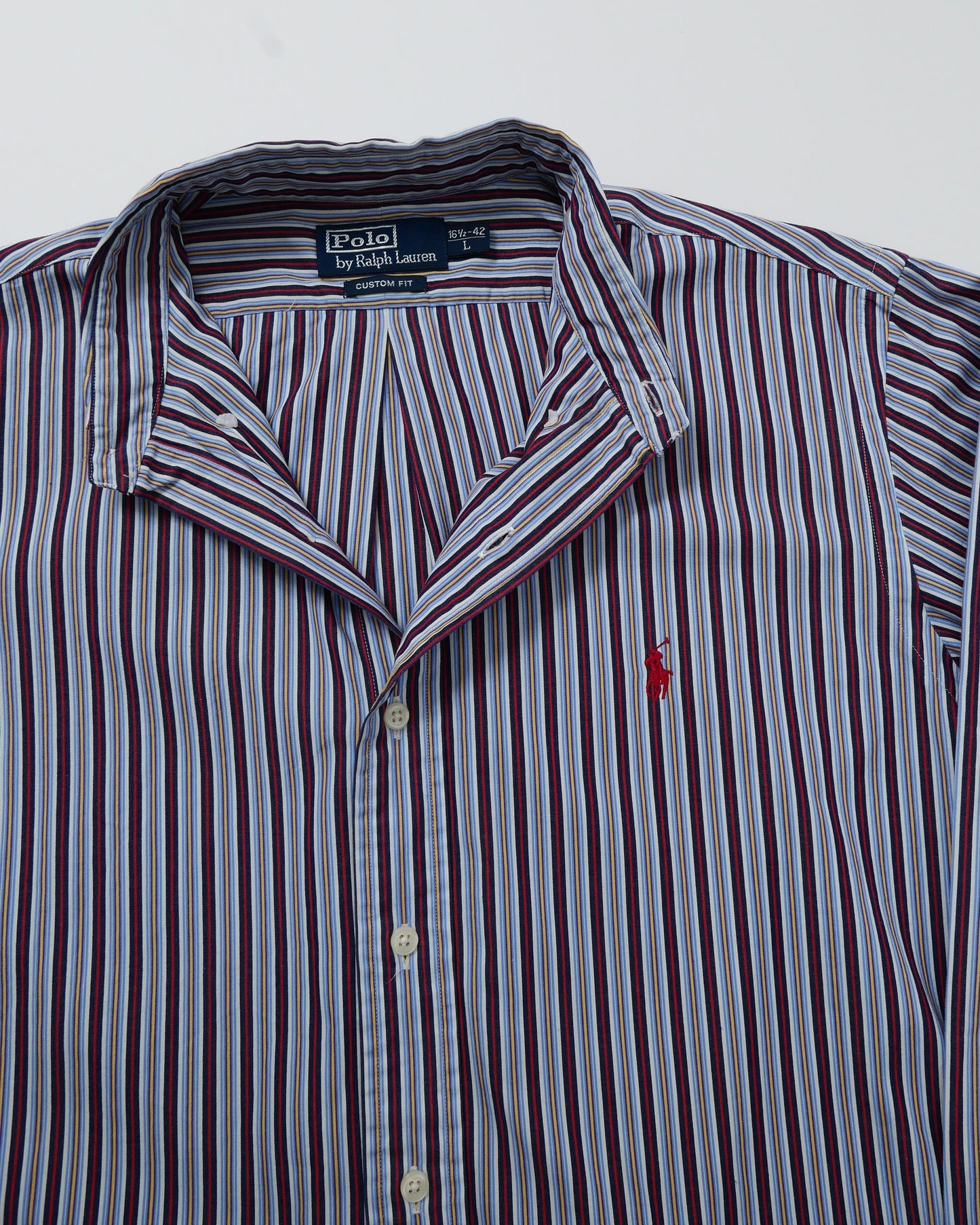 RALPHLAUREN / 90's～ Stripe L/S Shirt -L-