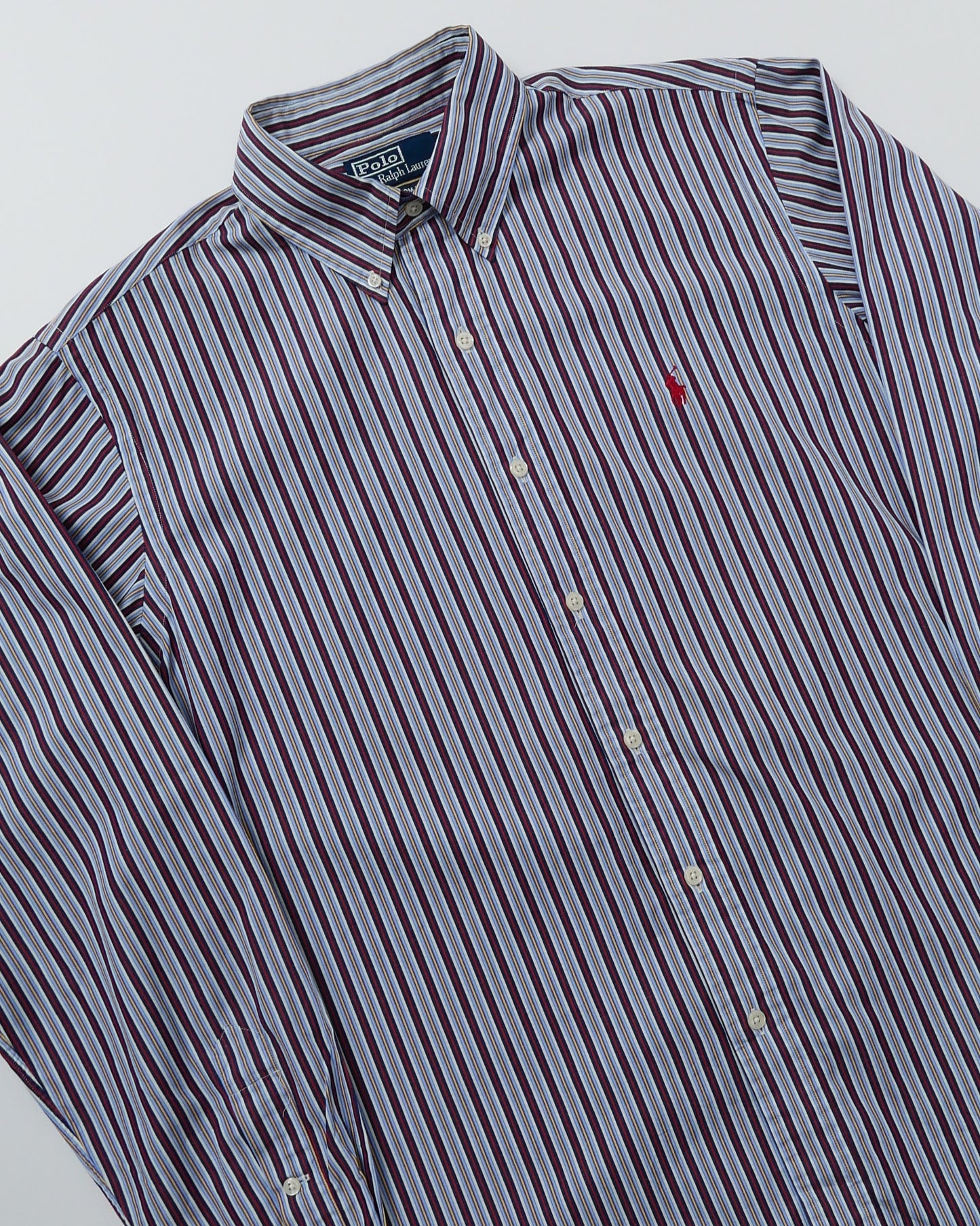RALPHLAUREN / 90's～ Stripe L/S Shirt -L-