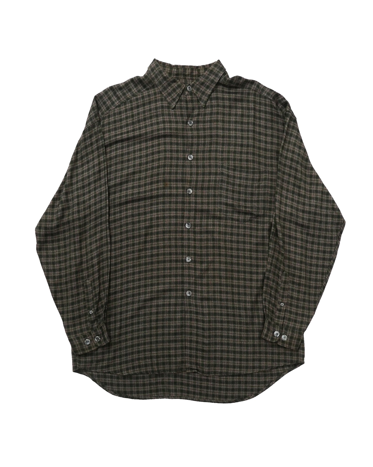 LE COLLEZIONI STRUCTURE / 90’s～00’s Rayon Plaid L/S Shirt -XL-