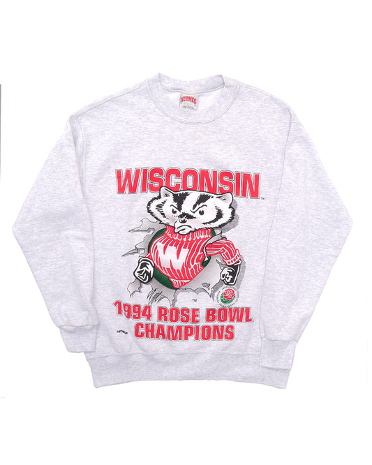 NUTMEG / 90's WISCONSIN Bucky Badger Sweatshirt "Made in USA" -M-